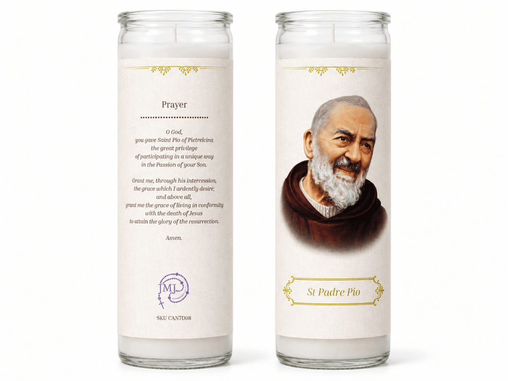 7-Day St Padre Pio Devotional Candle - JMJ Catholic Products#variant