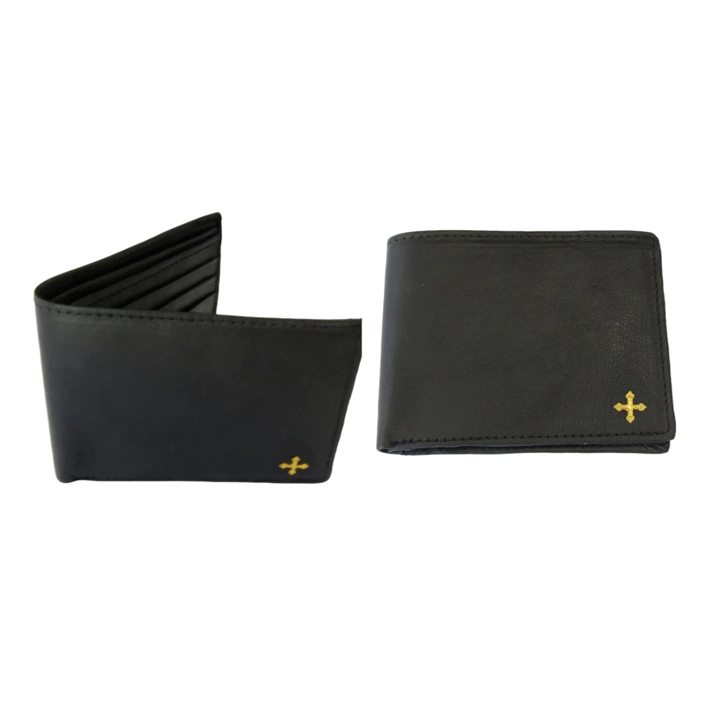 Leather wallet with cross