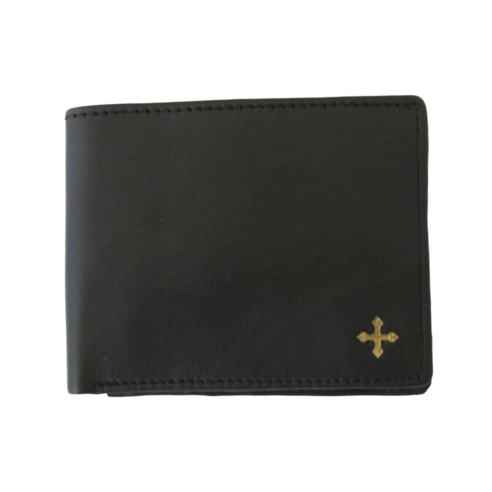 Leather wallet with cross (free delivery)