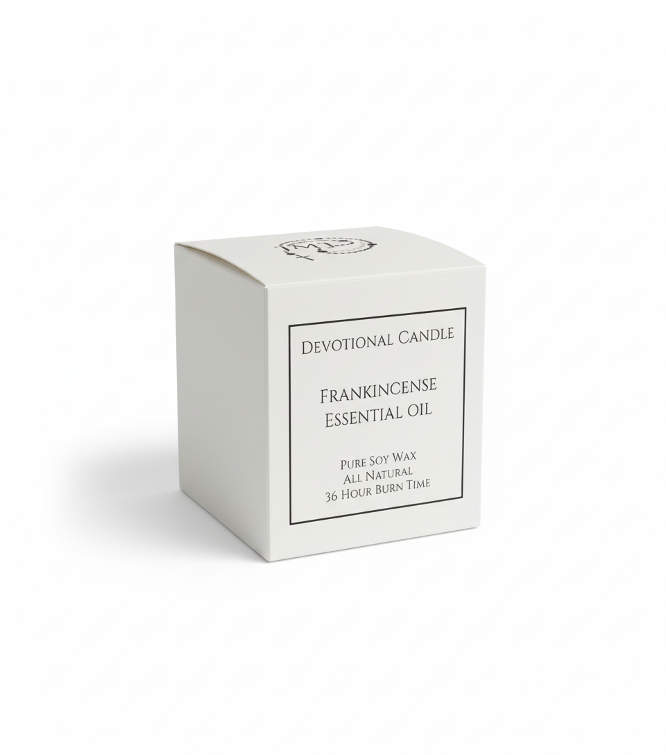Natural Frankincense-Infused Devotional Scented Candle - 40 Hour Burn Time