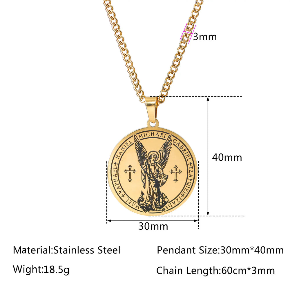 St Michael Archangel Pendant Necklace