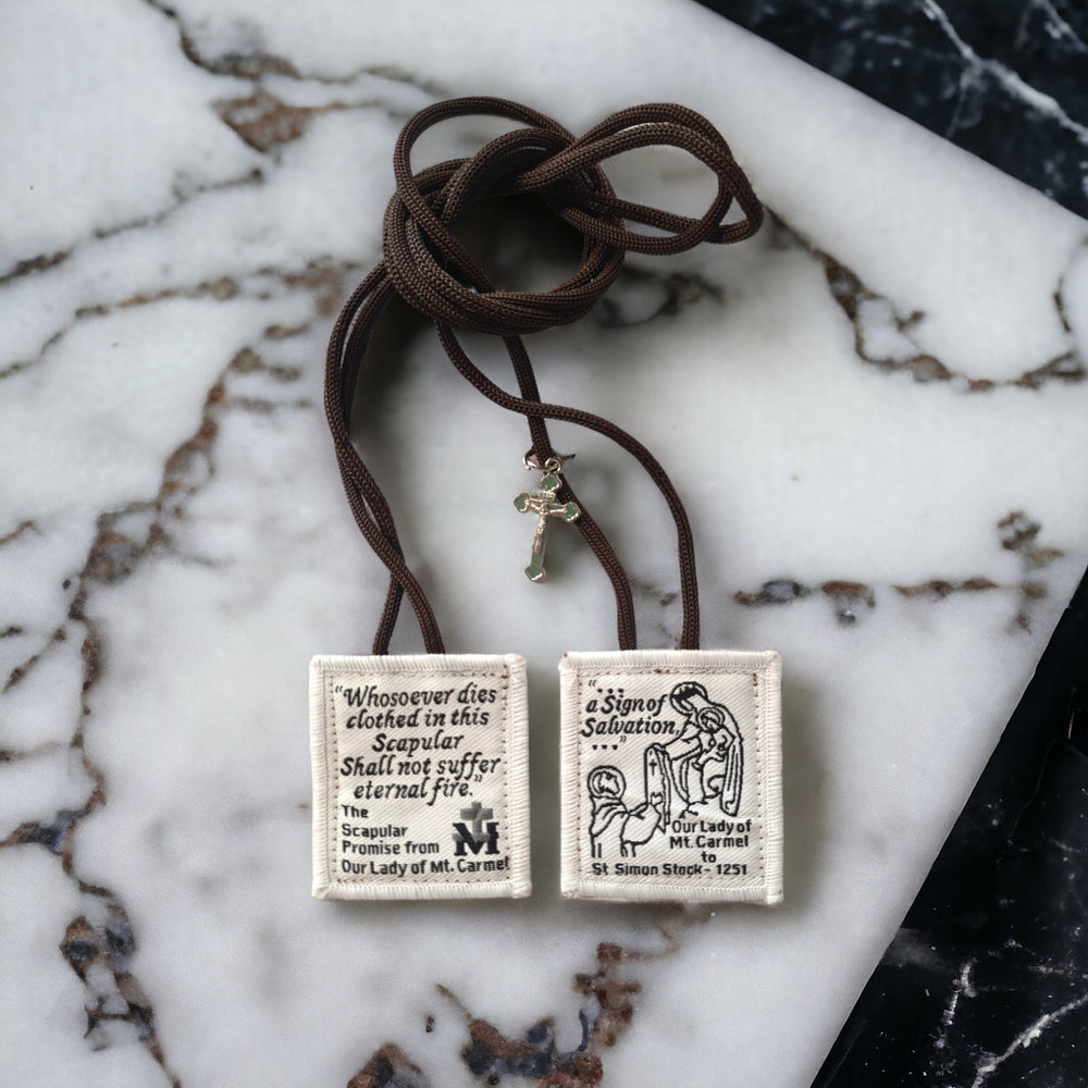 Our Lady of Mt. Carmel scapular. (free shipping)
