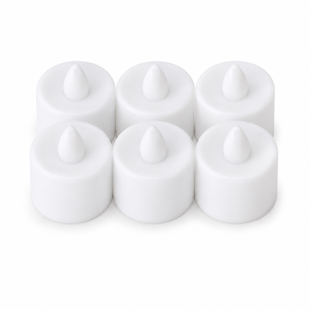 Yellow LED Devotional Votive Candle Refill Pack (Pack of 6)