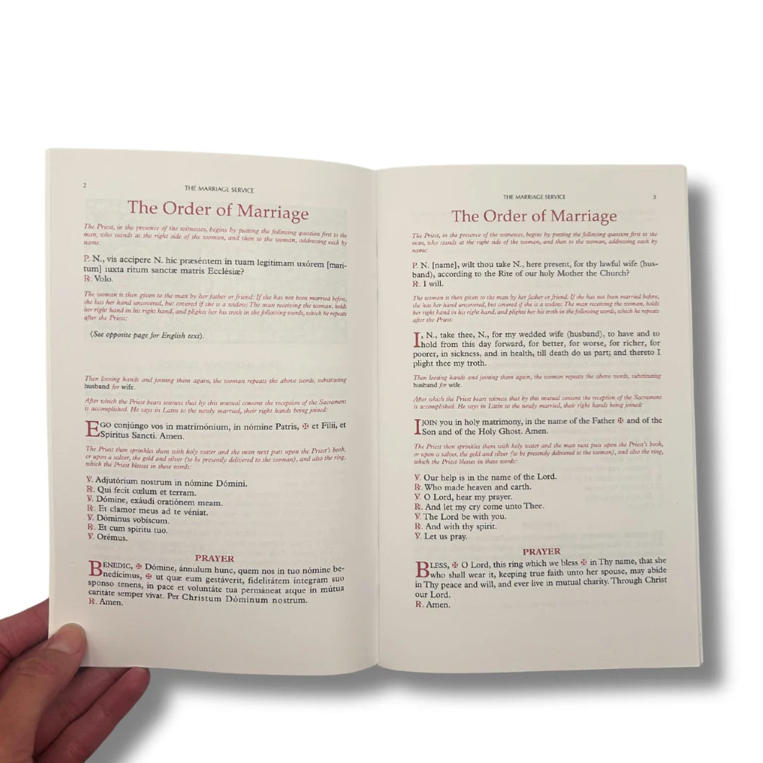 Marriage Mass Booklet  - Roman Catholic Marriage Missal and Rite of Betrothal