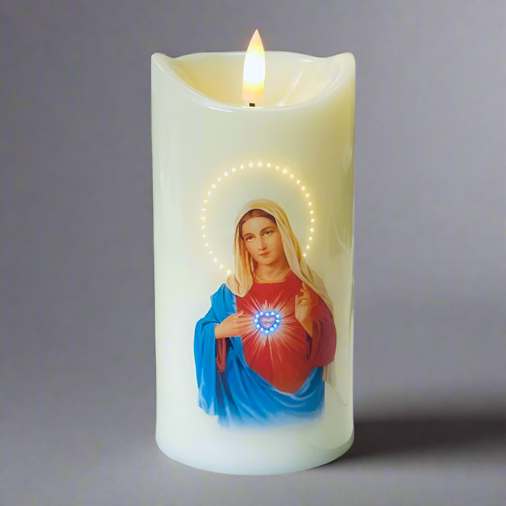 Immaculate Heart  LED Candle with USB