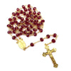 Crystal Rosary with Gold-Tone Crucifix