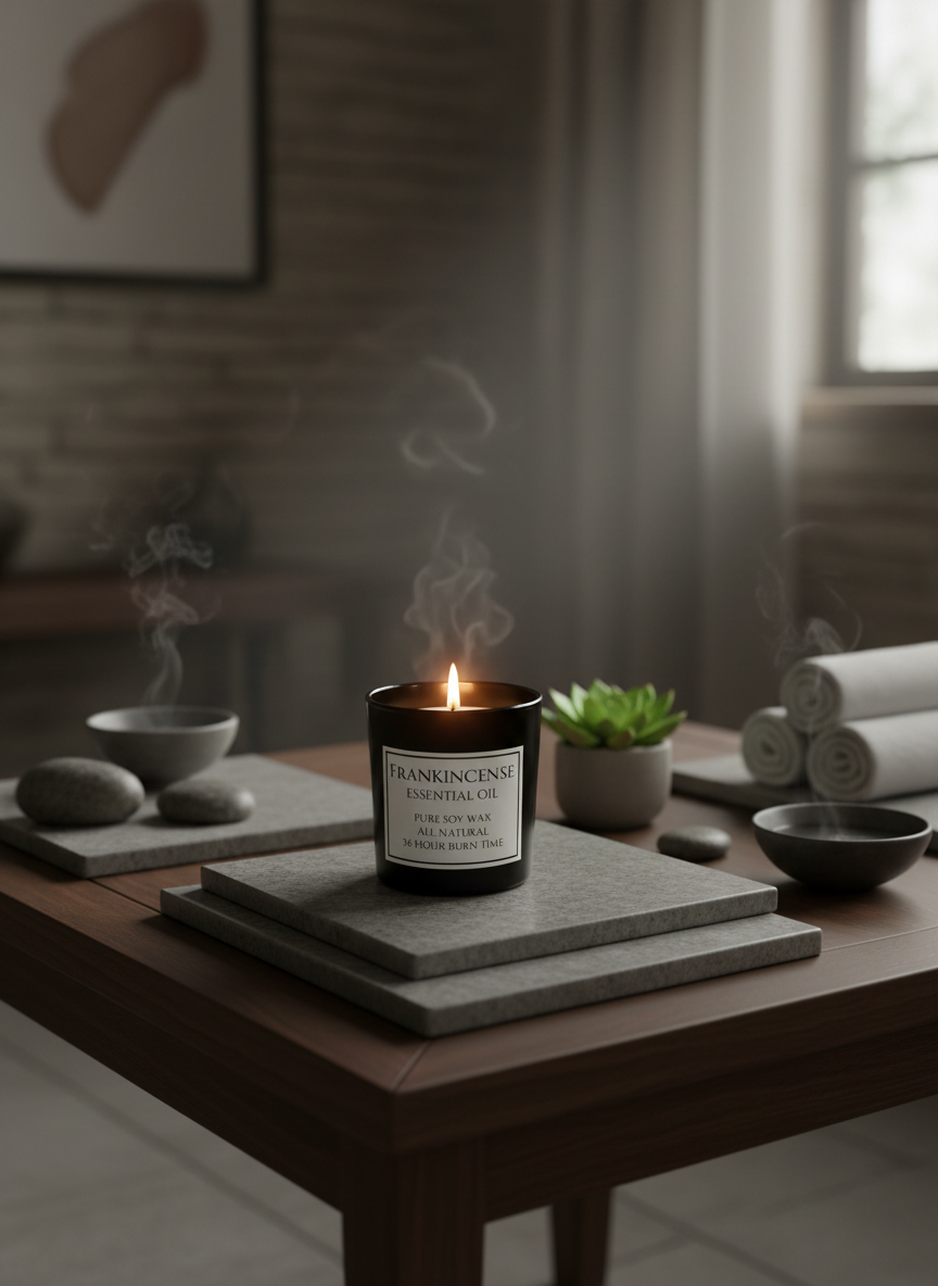 Natural Frankincense-Infused Devotional Scented Candle - 40 Hour Burn Time