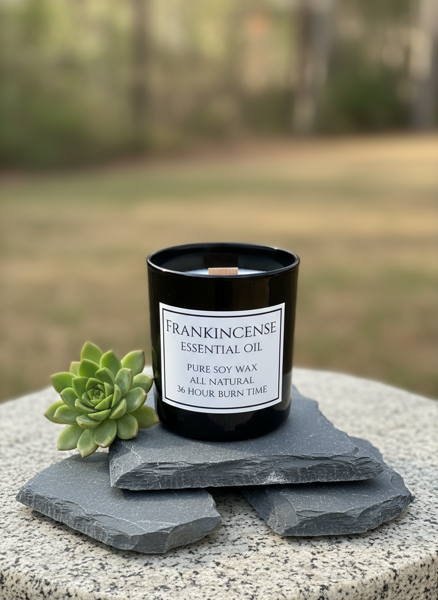 Natural Frankincense-Infused Devotional Scented Candle - 40 Hour Burn Time