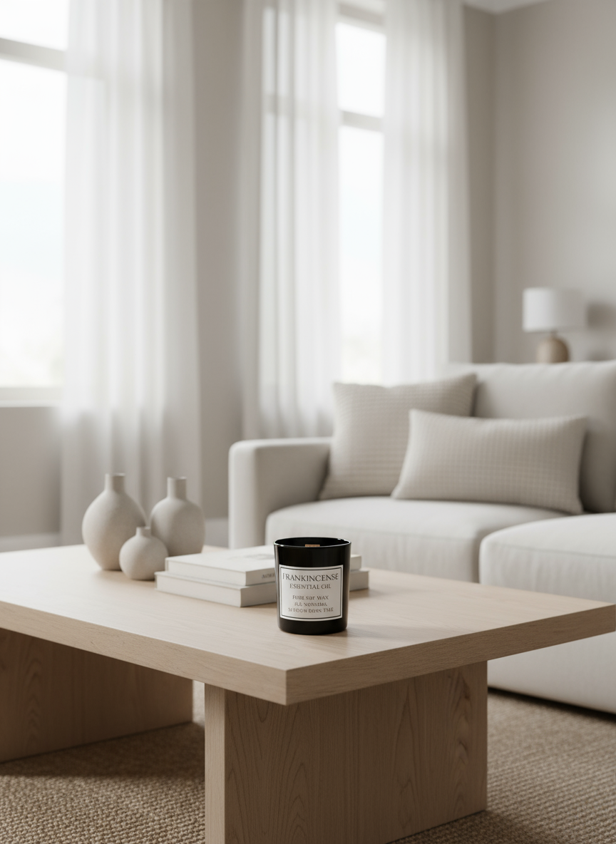 Natural Frankincense-Infused Devotional Scented Candle - 40 Hour Burn Time