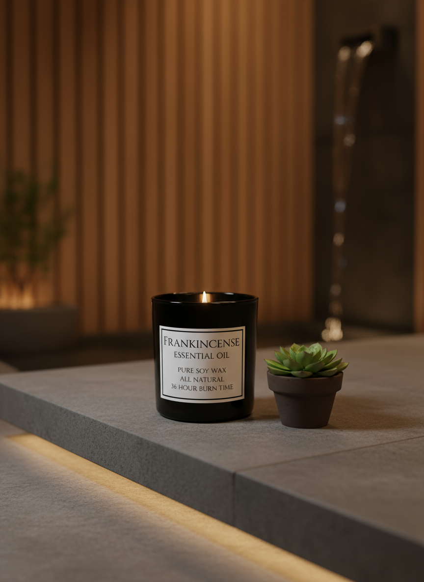 Natural Frankincense-Infused Devotional Scented Candle - 40 Hour Burn Time