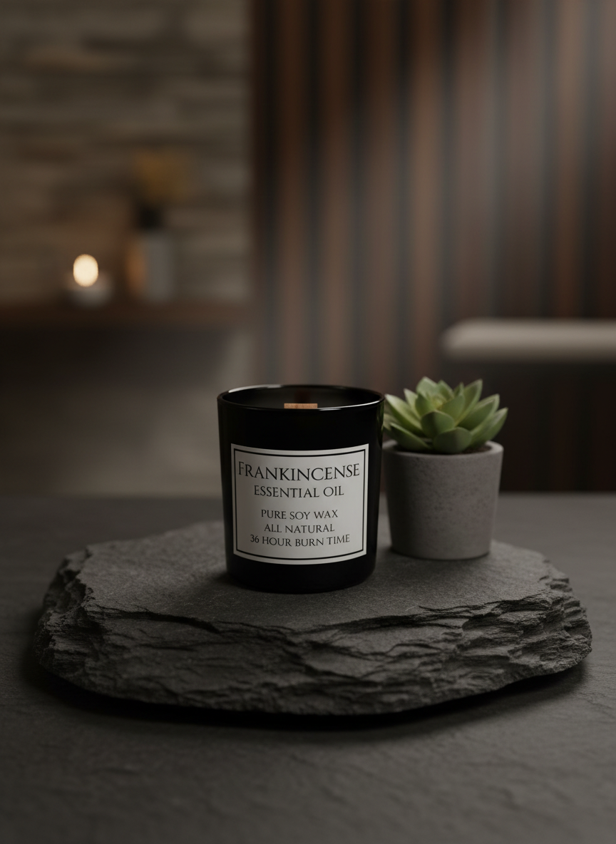 Natural Frankincense-Infused Devotional Scented Candle - 40 Hour Burn Time