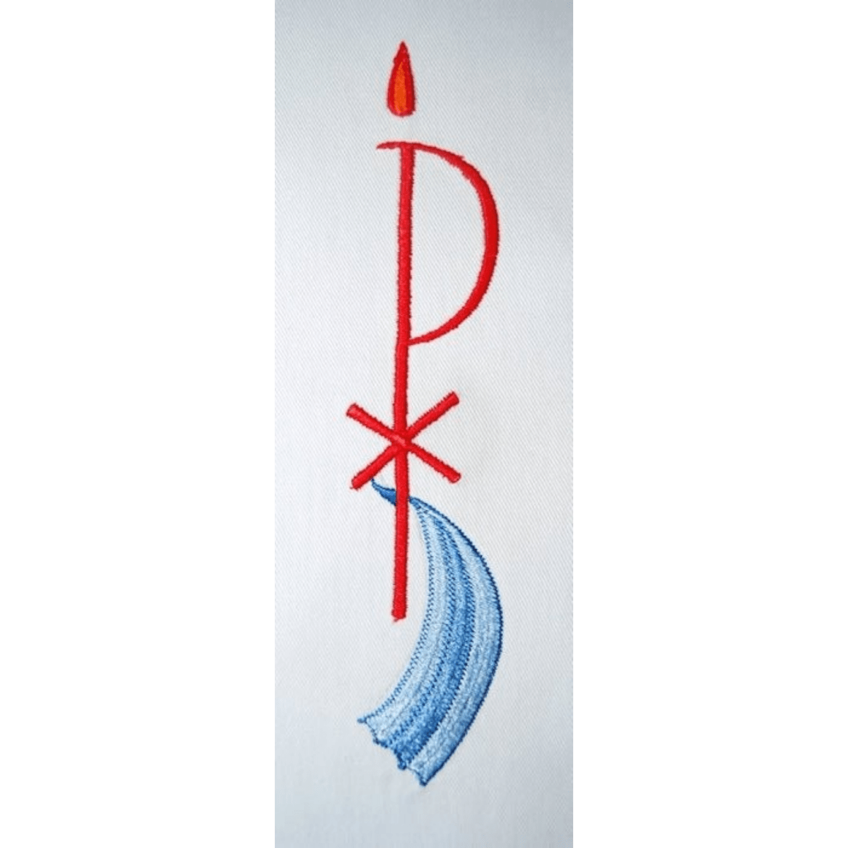 Adult Baptismal Stole — Chi-Rho Embroidered