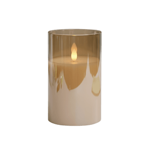 Amber Glass Real-Wax LED Candle — Realistic Flameless Glow for Schools & Sanctuaries (3 Sizes) - image 3