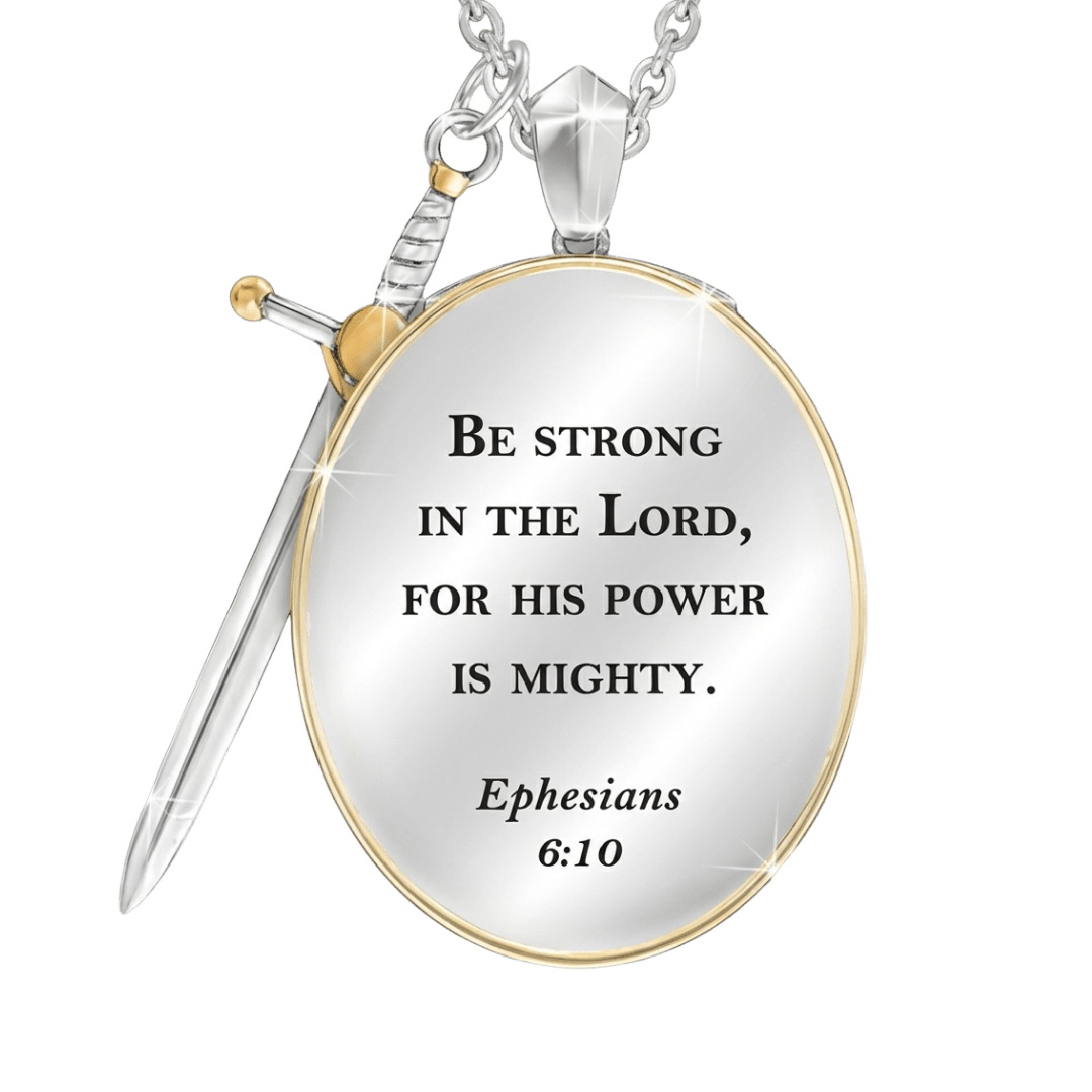 Antique Silver Plated Saint Michael with Sword Necklace - JMJ Catholic Productsvariant