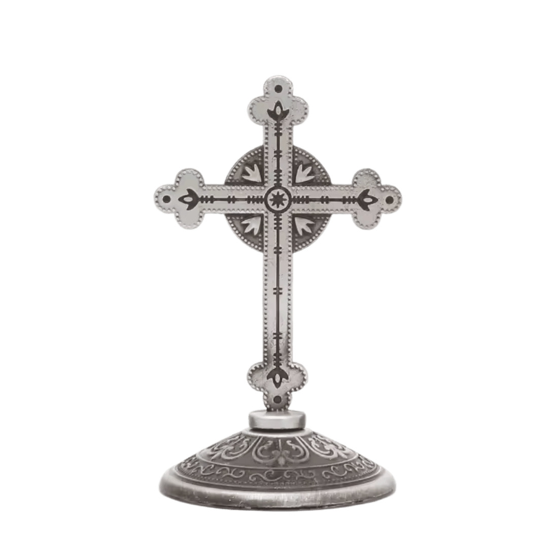 Antique Style Standing Cross Ornament (2 Colours Available)