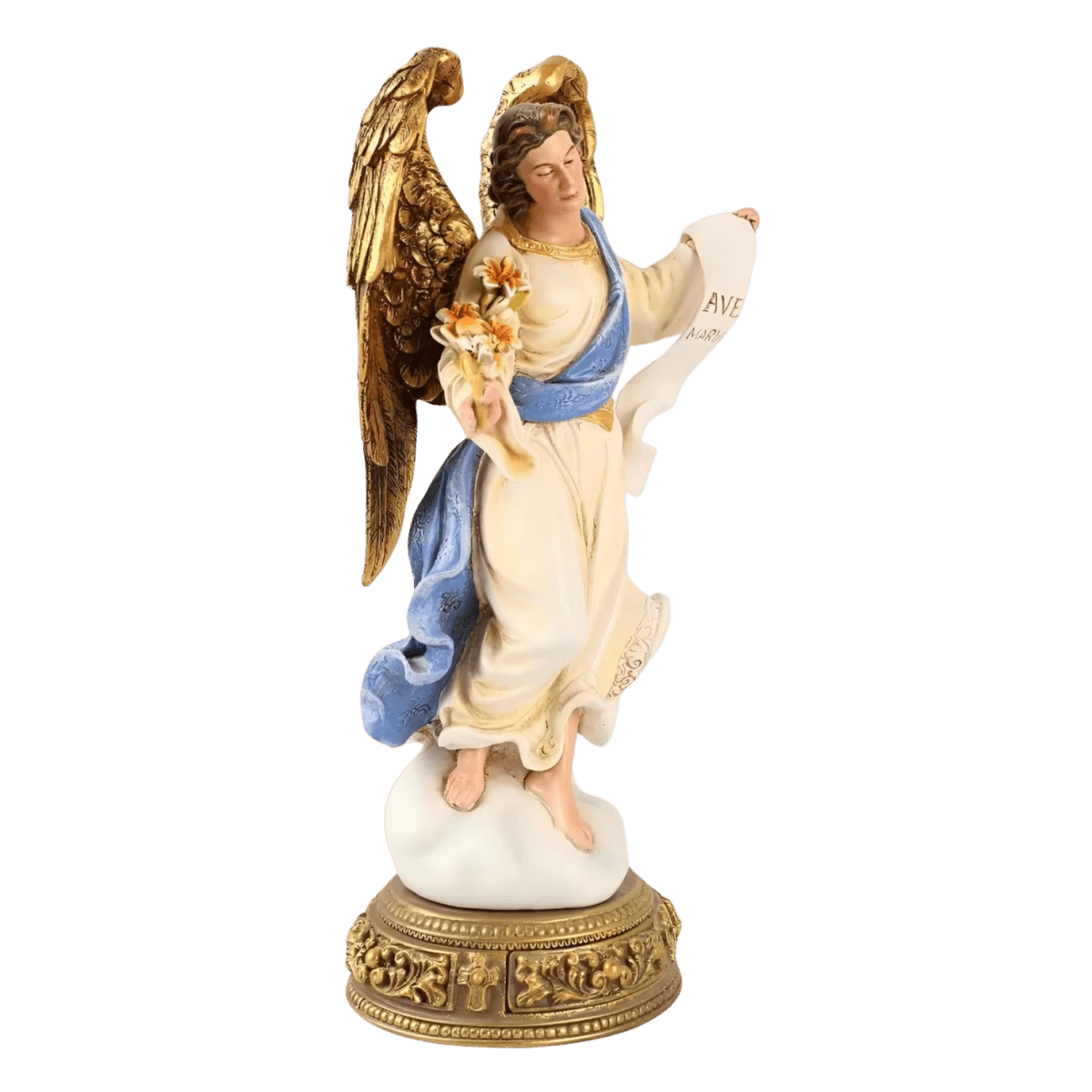 Archangel Gabriel — Heavenly Hand-Painted Resin Statue (Large, 27cm) - JMJ Catholic Productsvariant