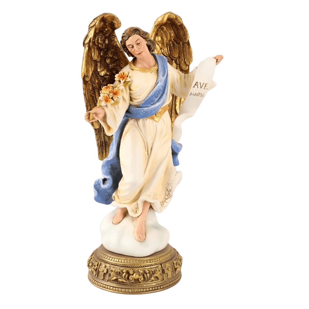 Archangel Gabriel — Heavenly Hand-Painted Resin Statue (Large, 27cm) - JMJ Catholic Productsvariant