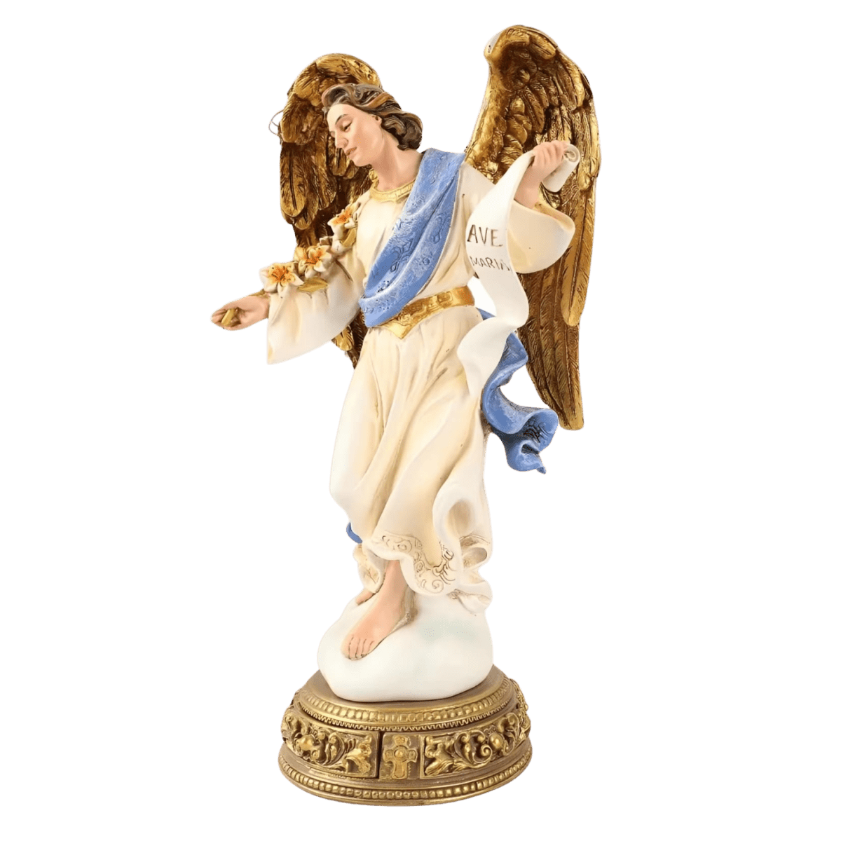 Archangel Gabriel — Heavenly Hand-Painted Resin Statue (Large, 27cm) - JMJ Catholic Productsvariant