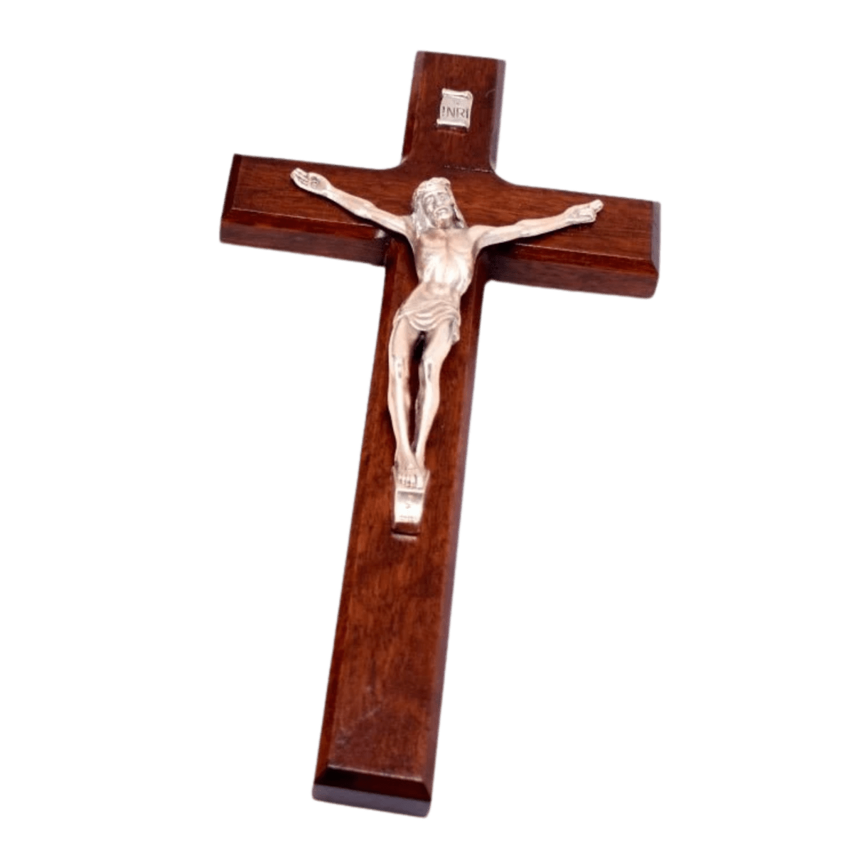 Artisan Australian Wooden Crucifix — Gold or Silver Corpus, Made to Order (4 Styles, 2 Sizes) - JMJ Catholic Productsvariant