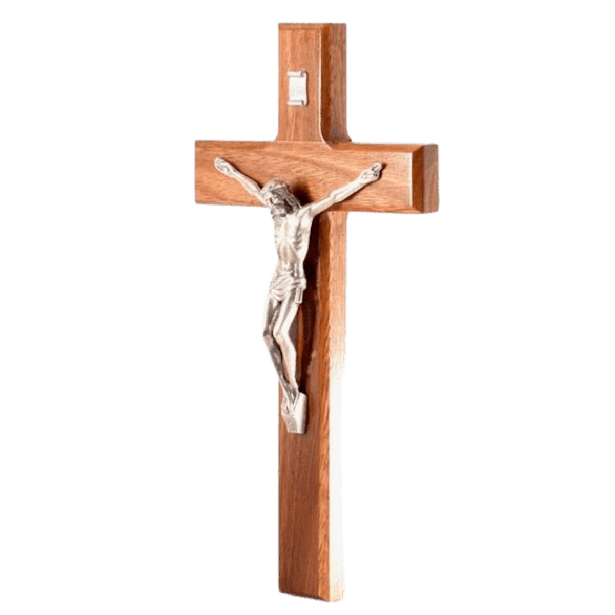 Artisan Australian Wooden Crucifix — Gold or Silver Corpus, Made to Order (4 Styles, 2 Sizes) - JMJ Catholic Productsvariant