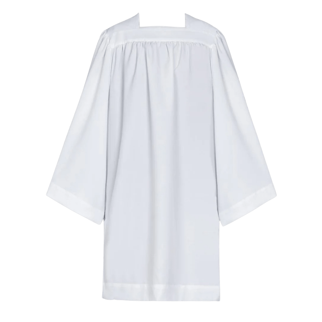 Basic White Server Surplice — Square Neckline (4 Sizes) - JMJ Catholic Productsvariant