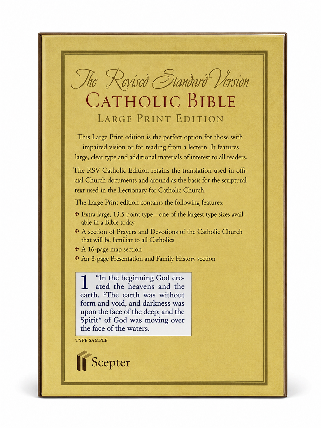 RSV Catholic Bible – Premium Genuine Leather Large Print Indexed Edition