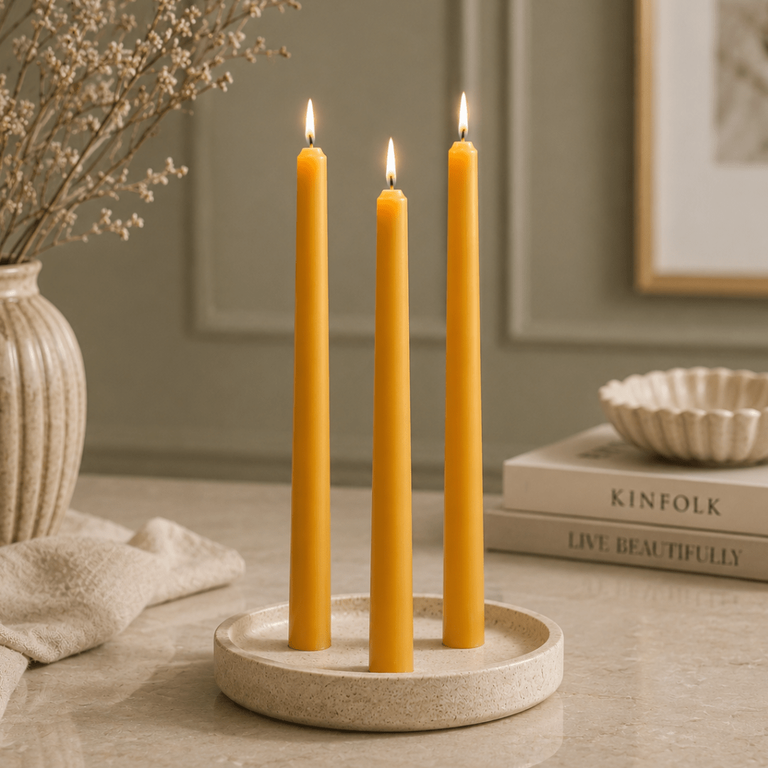 Beeswax Prayer Candle — 3-Piece Devotional Set - JMJ Catholic Productsvariant