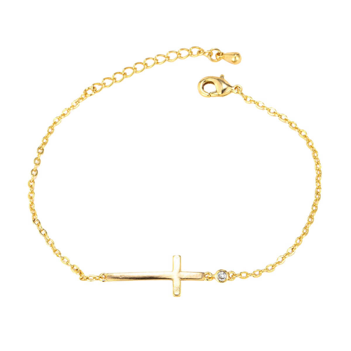 Catholic Crucifix Gold Bracelet – Adjustable Chain - JMJ Catholic Productsvariant