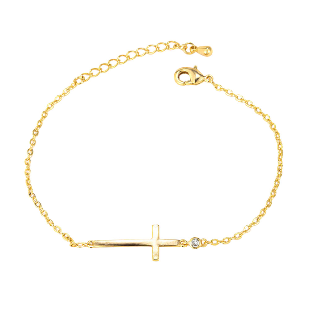 Catholic Crucifix Gold Bracelet – Adjustable Chain - JMJ Catholic Productsvariant