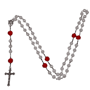 Catholic Rosary with Artificial Rose Beads - image 3