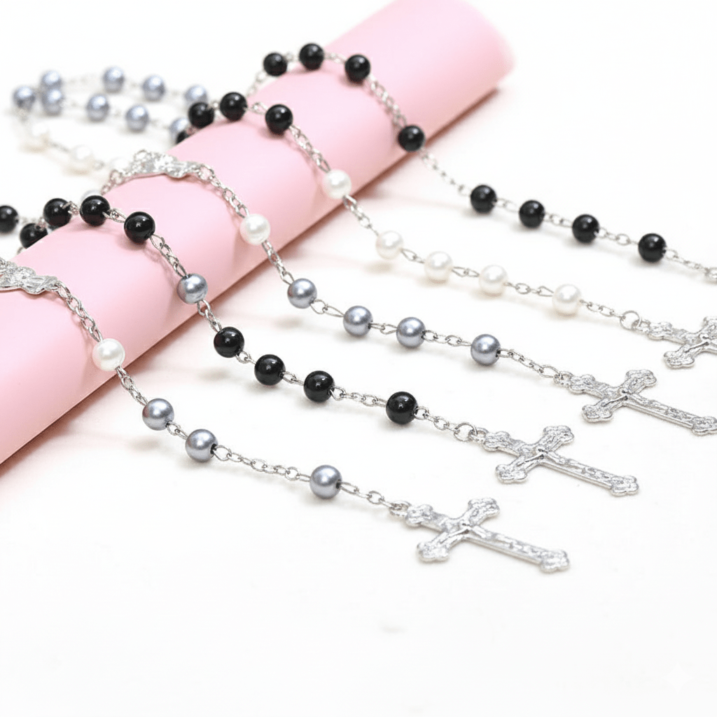 Catholic Rosary with Crucifix – Pack of 10 (Available in 3 Colours) - JMJ Catholic Productsvariant