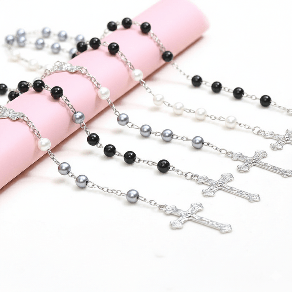 Catholic Rosary with Crucifix – Pack of 10 (Available in 3 Colours) - JMJ Catholic Productsvariant