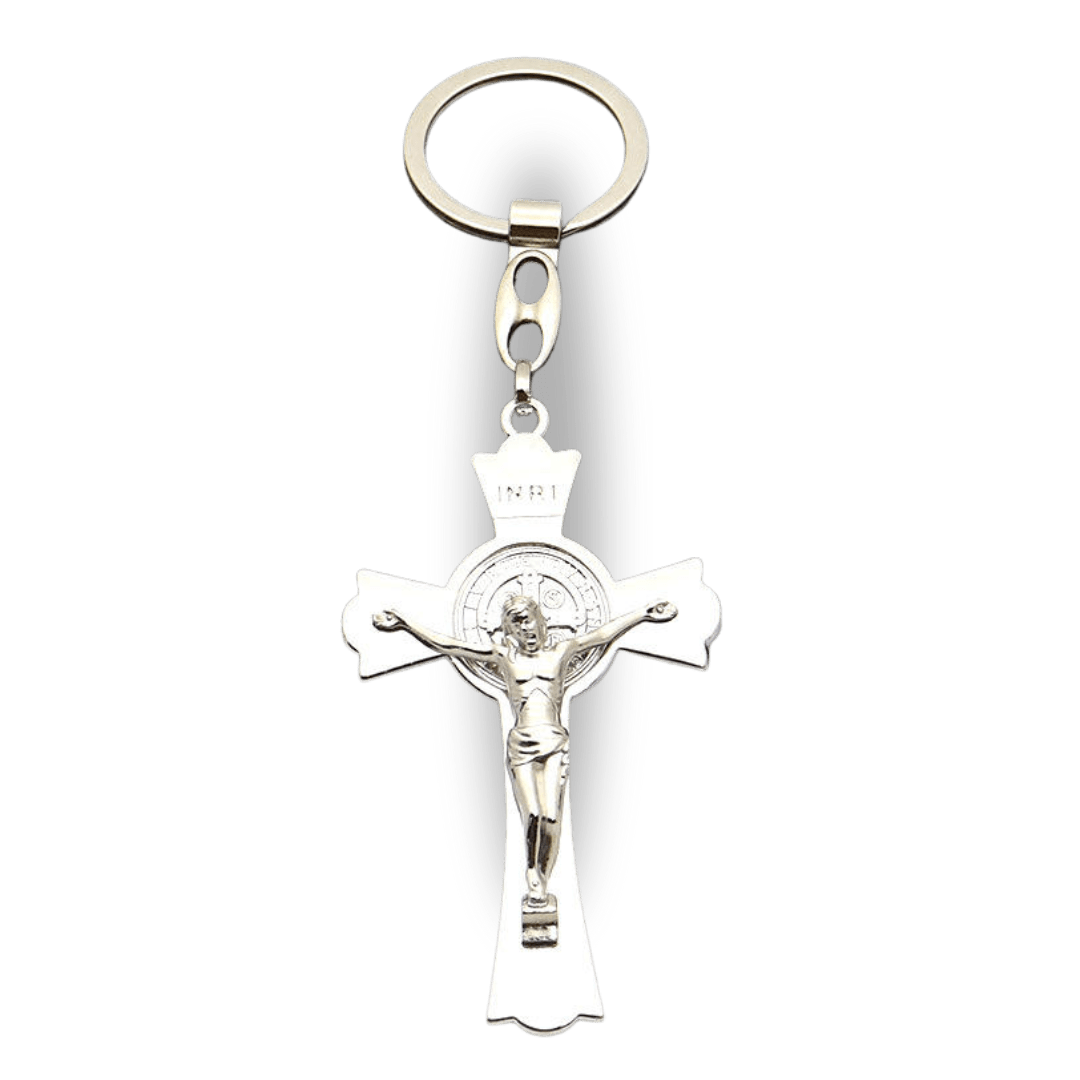 Catholic St Benedict Crucifix Keychain
