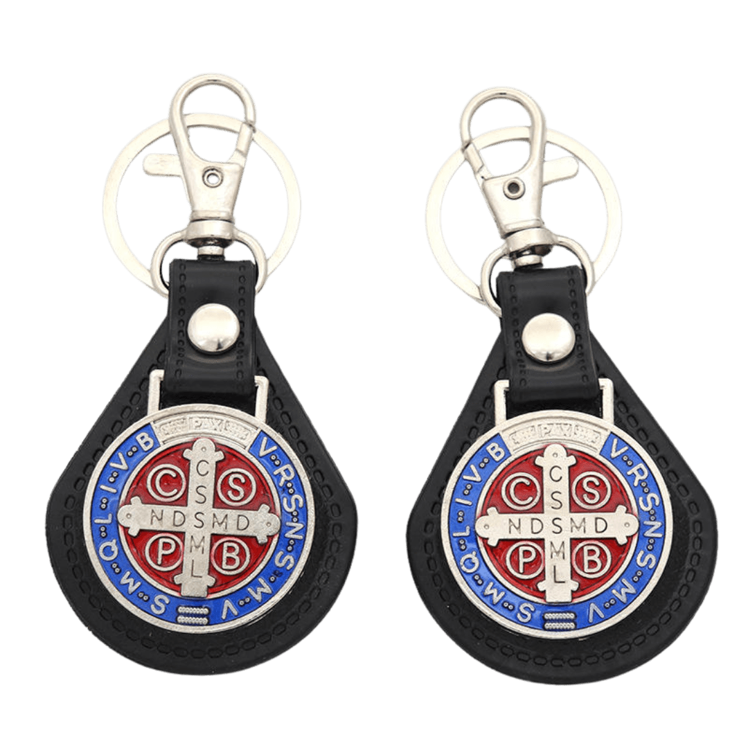Catholic St. Benedict Keychain - 2 Styles available - JMJ Catholic Productsvariant