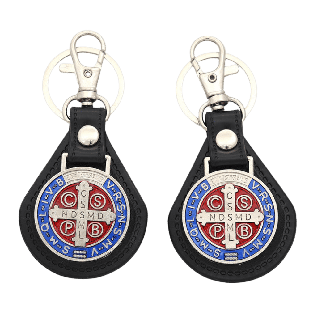 Catholic St. Benedict Keychain - 2 Styles available - JMJ Catholic Productsvariant