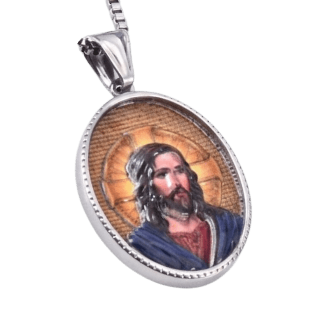 Catholic Stainless Steel Devotional Necklace — 4 Designs Available - JMJ Catholic Productsvariant