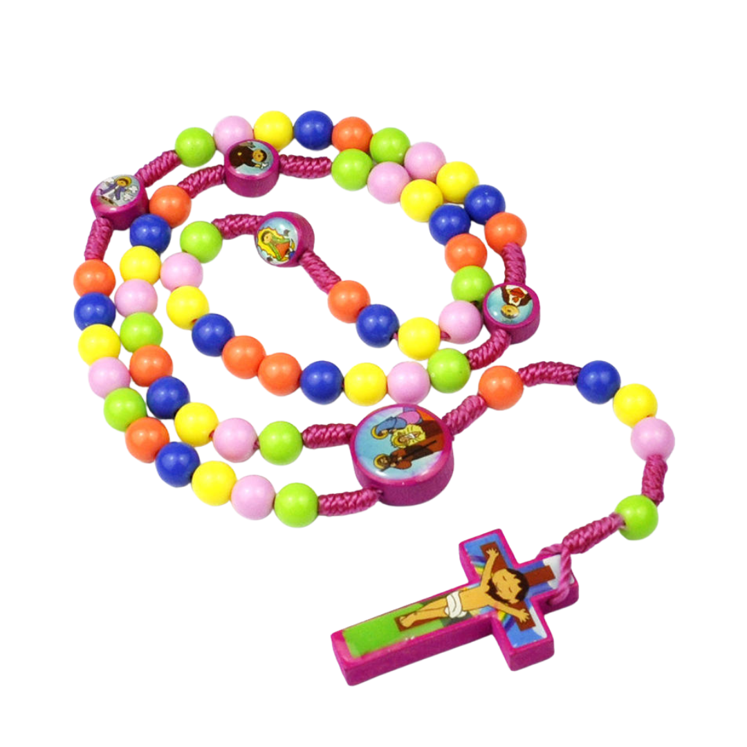 Children’s Prayer Rosary with Colourful Artificial Beads - JMJ Catholic Productsvariant
