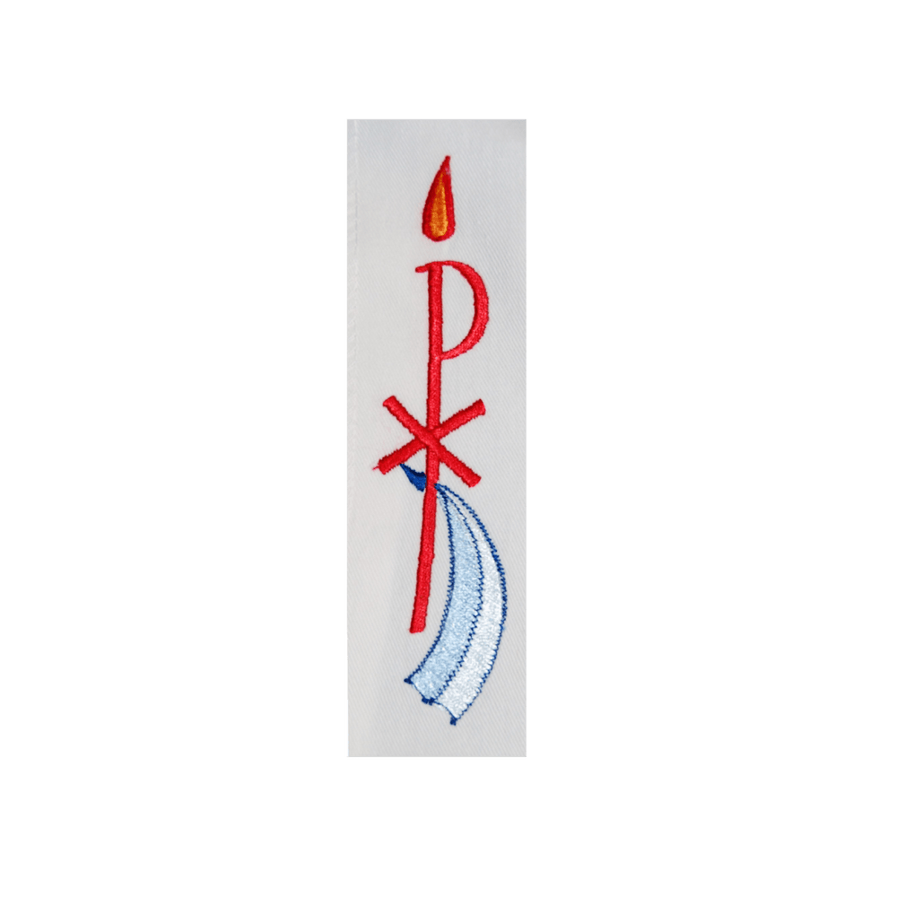 Child's Baptismal Stole — Chi-Rho Embroidered - JMJ Catholic Productsvariant