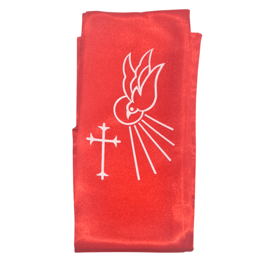Confirmation Stole for Children — Crucifix with Dove and Sunlight