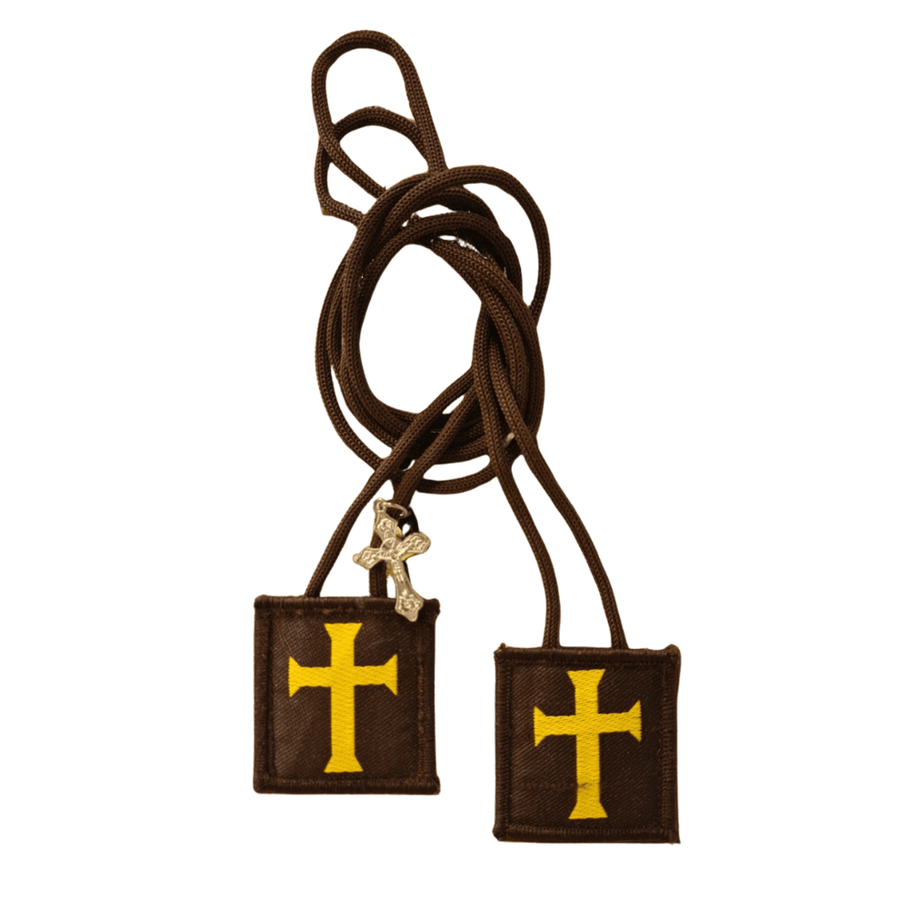 Crusader Cross Scapular — Wool Back, a Meaningful Devotional - JMJ Catholic Productsvariant