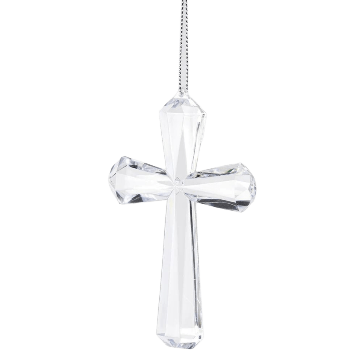 Crystal Crucifix Hanging Ornament — a Radiant Faceted Keepsake (10cm) - JMJ Catholic Productsvariant