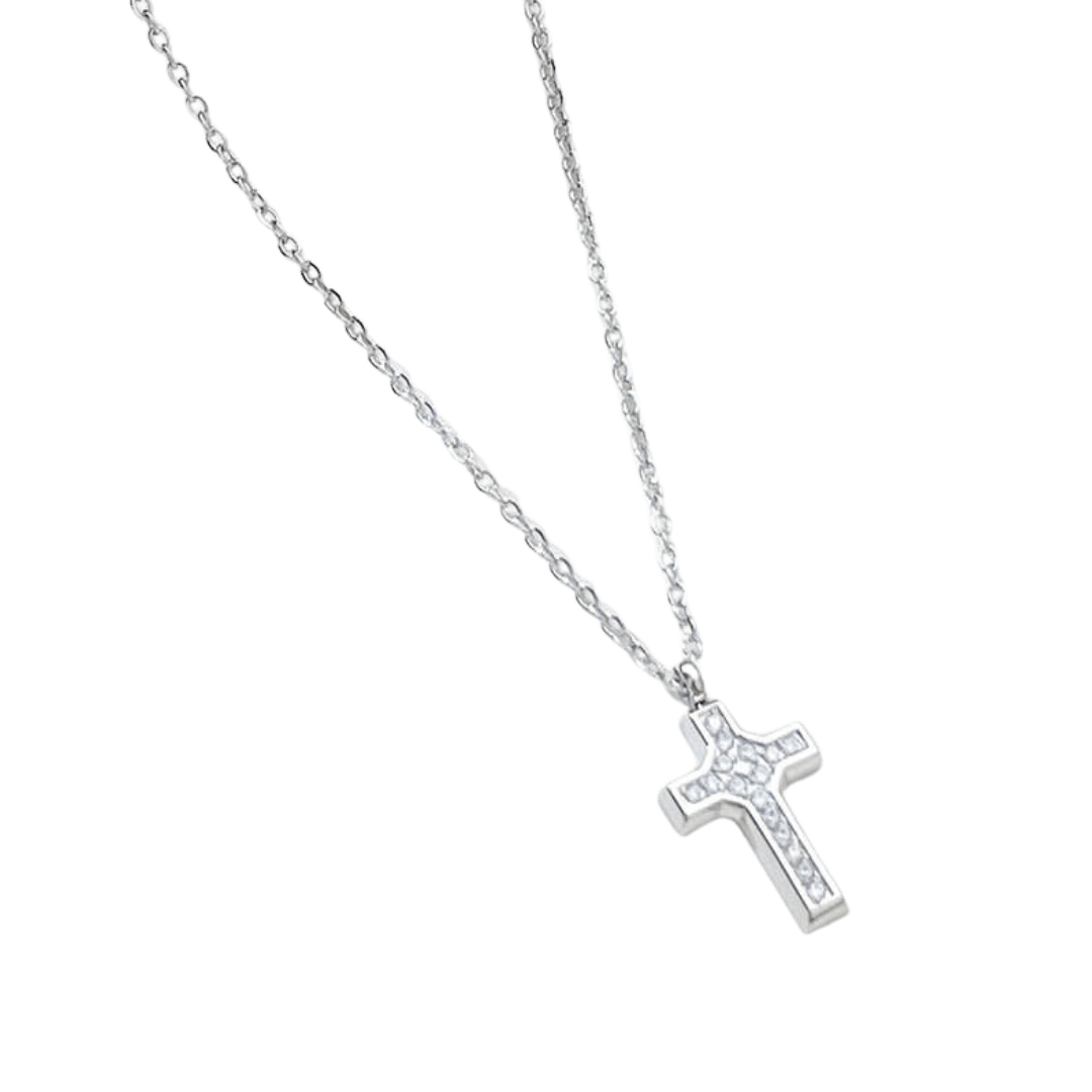 Dainty Crucifix Necklace — Gold and Silver - JMJ Catholic Productsvariant