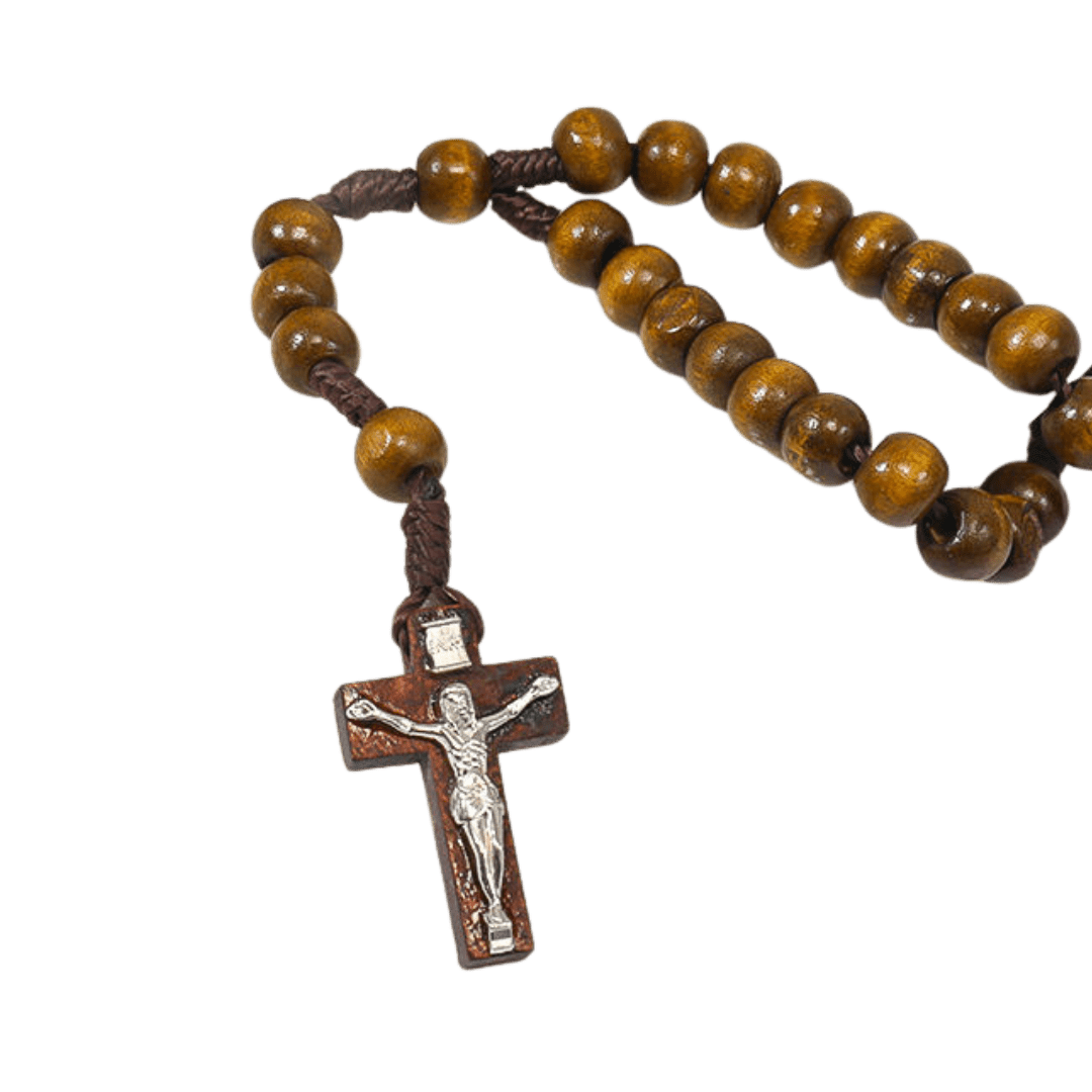 Dark Brown Wooden Catholic Rosary — Pack of 10 - JMJ Catholic Productsvariant