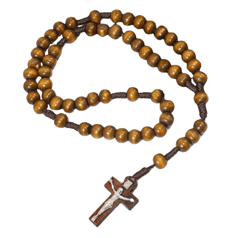 Dark Brown Wooden Catholic Rosary — Pack of 10 - JMJ Catholic Productsvariant