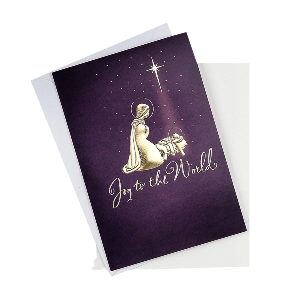 Deluxe Christian Christmas Cards — Gold Foil-Embossed Nativity Designs (Pack of 12) - JMJ Catholic Productsvariant