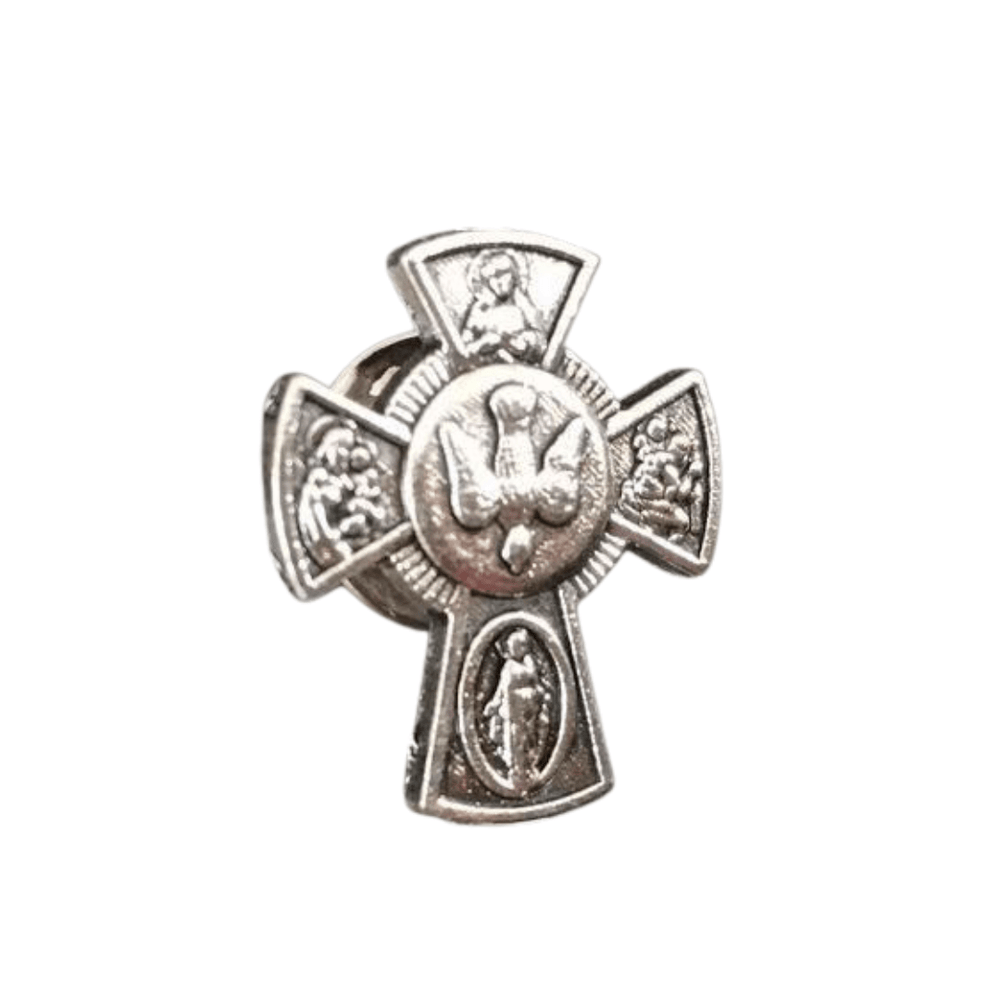 Divine Guidance Holy Spirit Brooch Pin – Antique Silver - JMJ Catholic Productsvariant