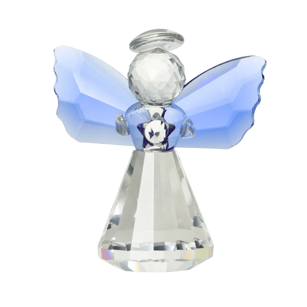 Elegant Crystal Angel Figurine — Blue Wings - JMJ Catholic Productsvariant