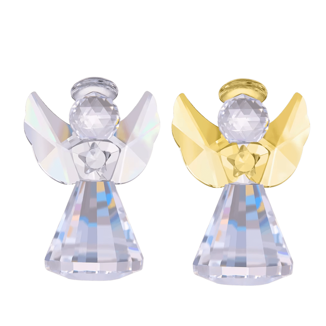 Elegant Crystal Angel Figurine — Clear or Gold Wings - JMJ Catholic Productsvariant
