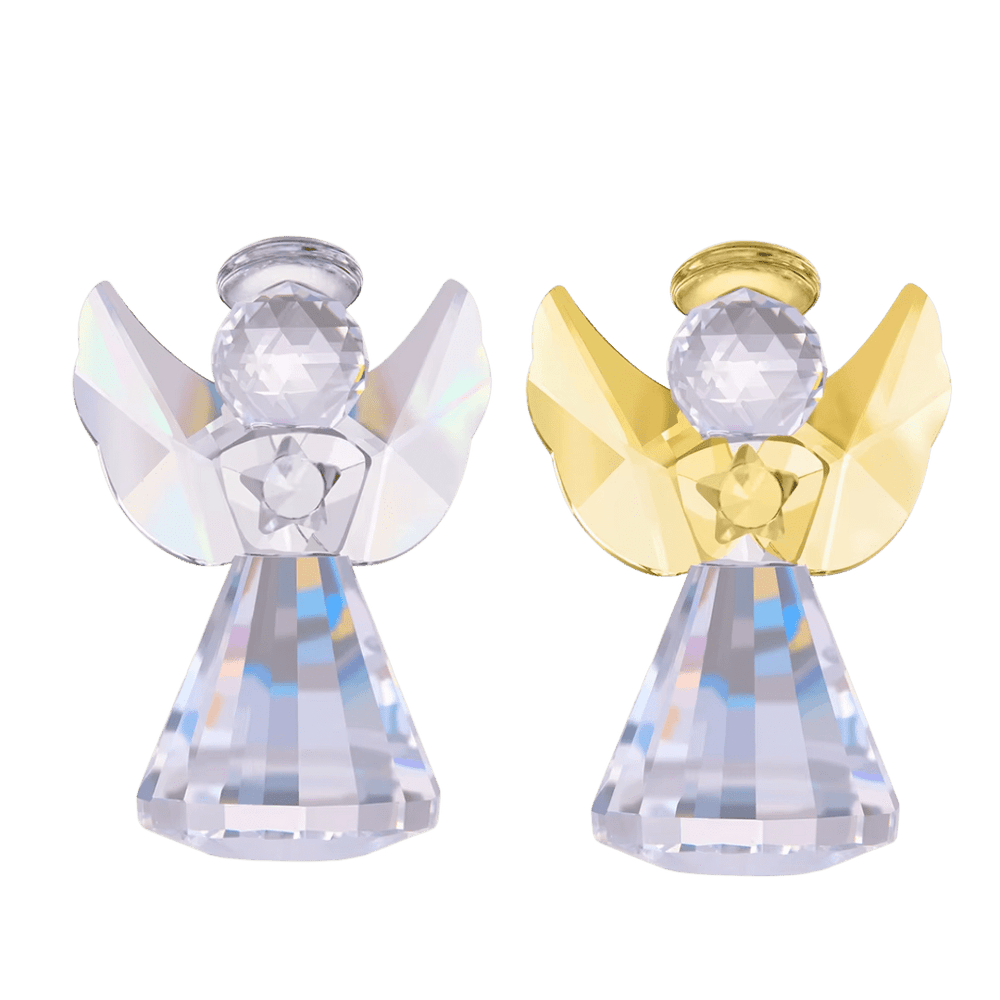 Elegant Crystal Angel Figurine — Clear or Gold Wings - JMJ Catholic Productsvariant