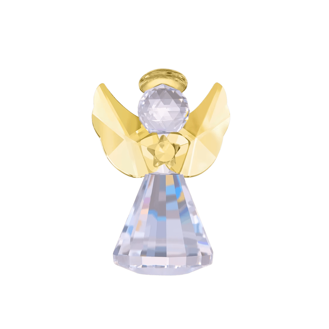 Elegant Crystal Angel Figurine — Clear or Gold Wings - JMJ Catholic Productsvariant